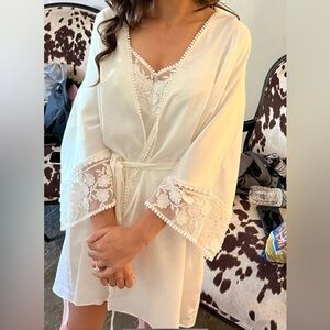 Bridal tank, shorts and robe set